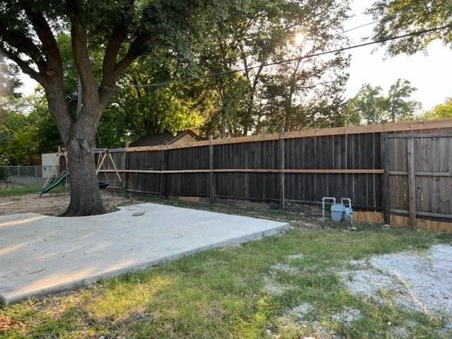 view of yard with a playground