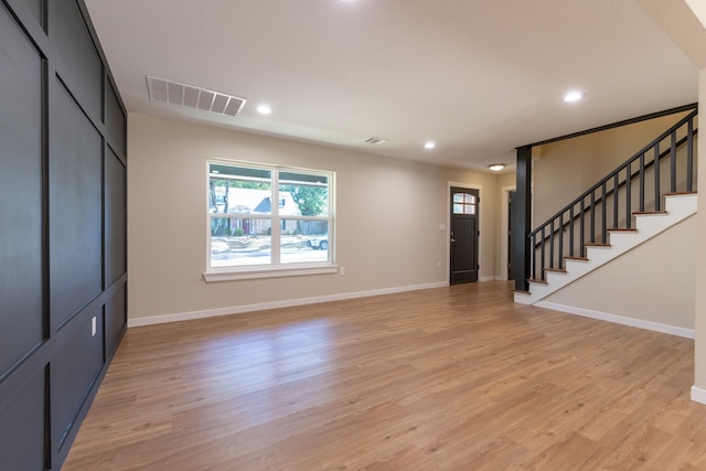 foyer featuring light wood-type flooring