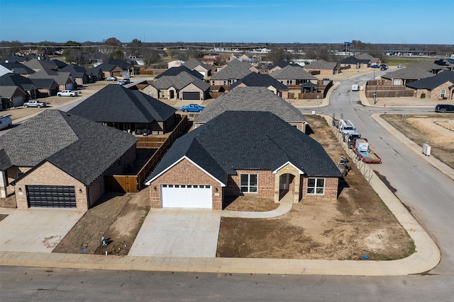 aerial view featuring a residential view