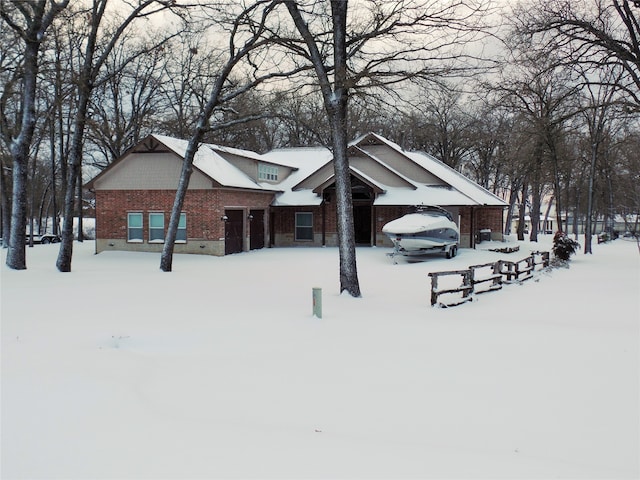 exterior space featuring a garage