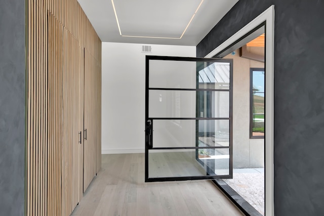 interior space featuring light wood-type flooring