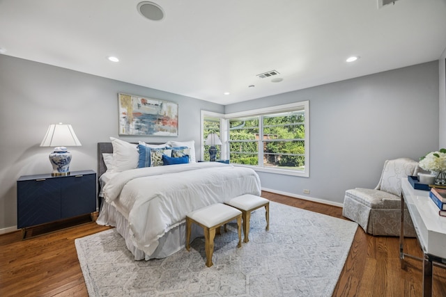 5332 Edmondson Ave, Dallas, TX 75209 - bedroom with baseboards, wood finished floors, and recessed lighting