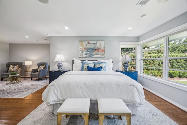 5332 Edmondson Ave, Dallas, TX 75209 - bedroom featuring baseboards, wood finished floors, and recessed lighting