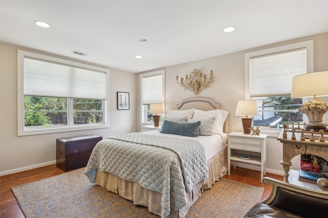 5332 Edmondson Ave, Dallas, TX 75209 - bedroom featuring baseboards, recessed lighting, and wood finished floors