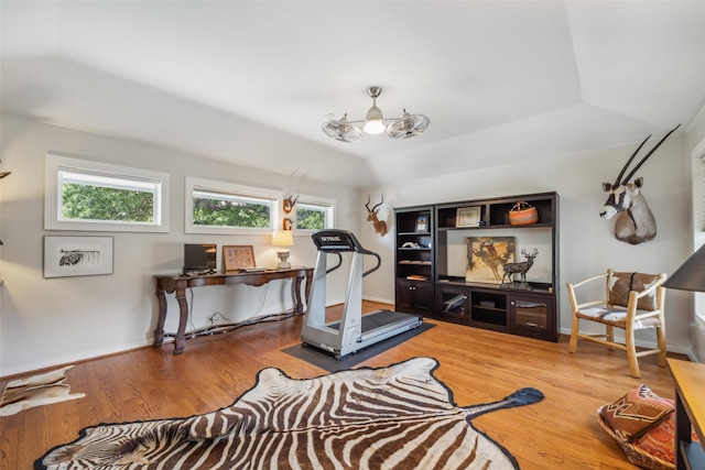 5332 Edmondson Ave, Dallas, TX 75209 - exercise area with wood finished floors