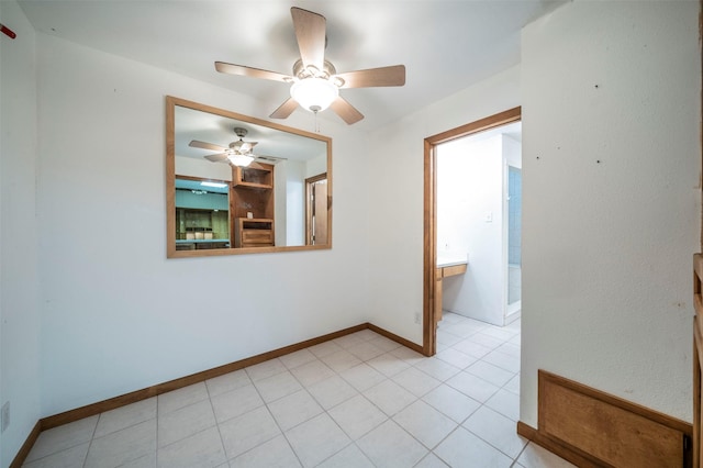 view of tiled spare room