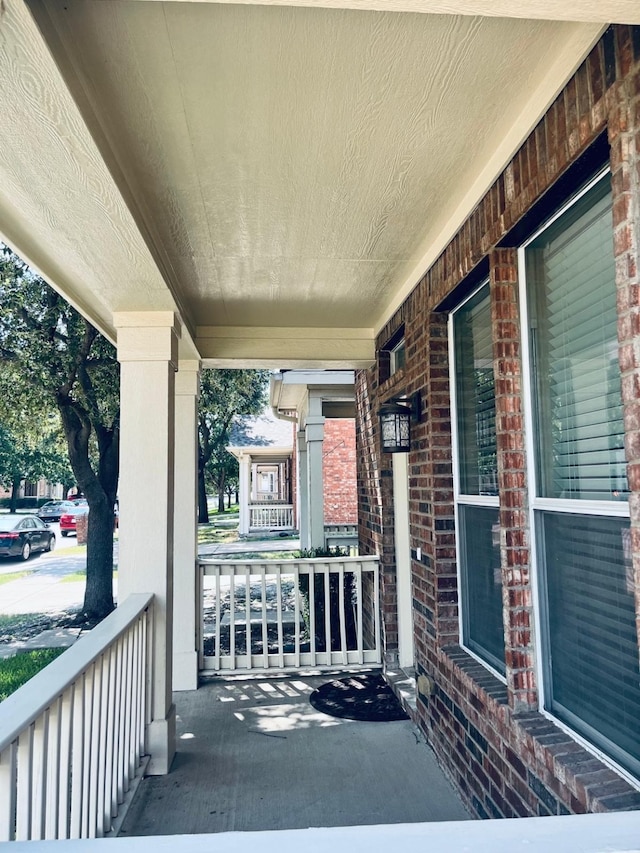 view of patio with a porch