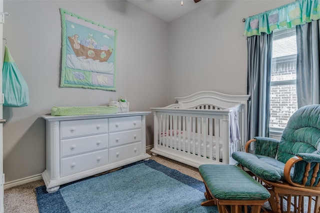 bedroom with carpet floors