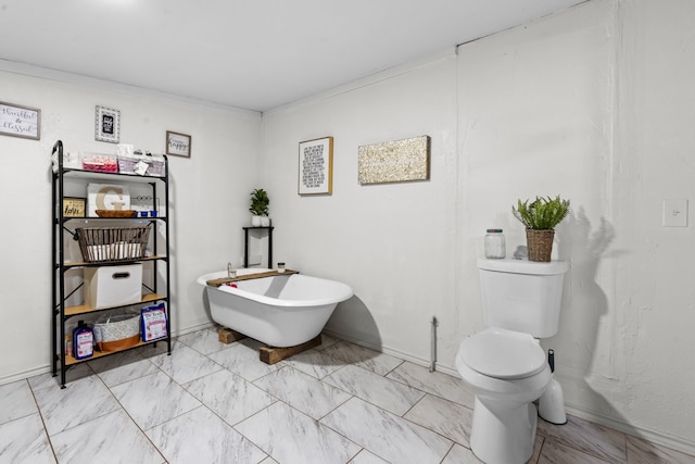 bathroom featuring tile patterned flooring and toilet