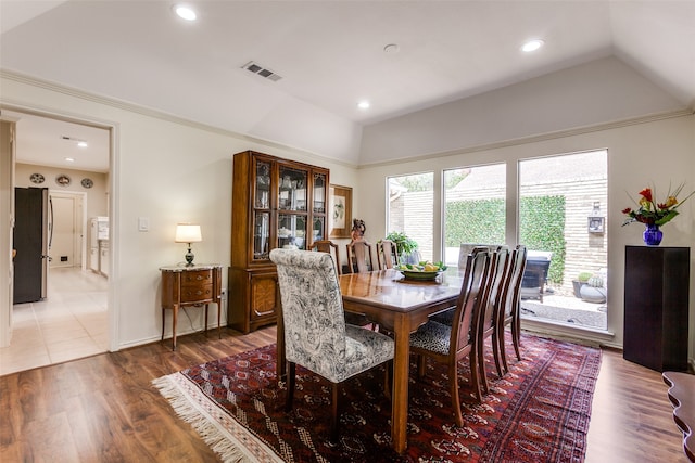 dining room featuring wood-type flooring