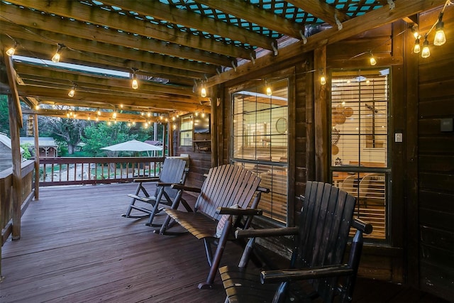 view of wooden terrace