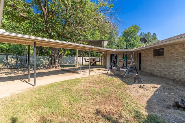 view of yard featuring a patio