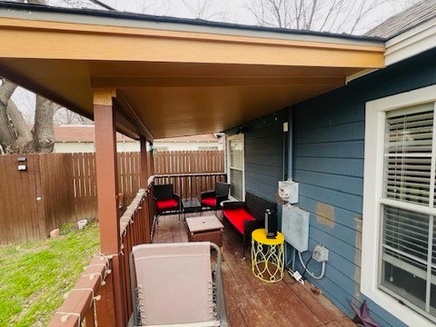 exterior space with an outdoor hangout area