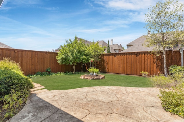 view of yard featuring a patio