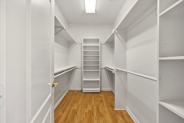 spacious closet featuring hardwood / wood-style flooring