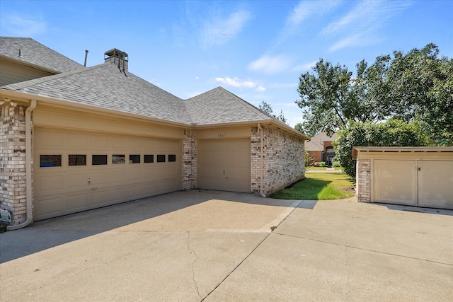 view of home's exterior featuring a garage