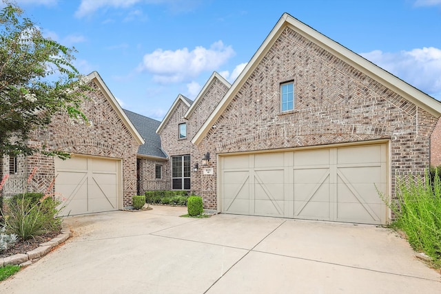 front facade with a garage