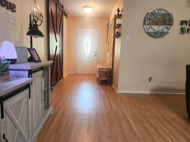 entrance foyer featuring light hardwood / wood-style flooring