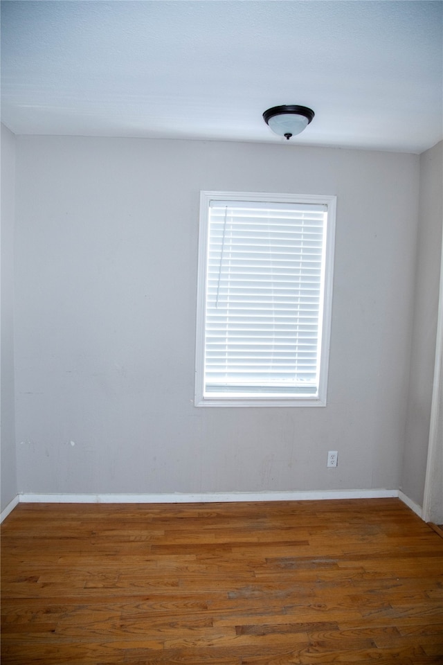 spare room with hardwood / wood-style floors and a healthy amount of sunlight