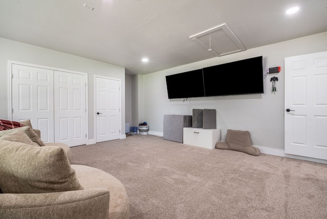 view of carpeted living room