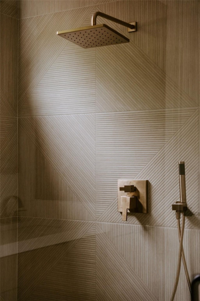 interior details with a shower