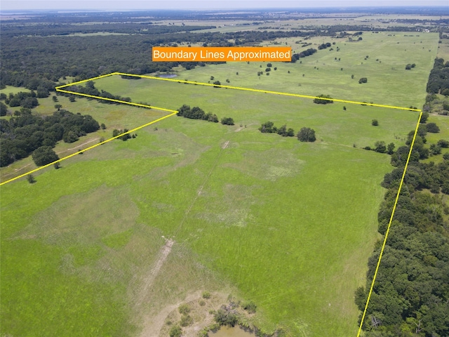 bird's eye view featuring a rural view