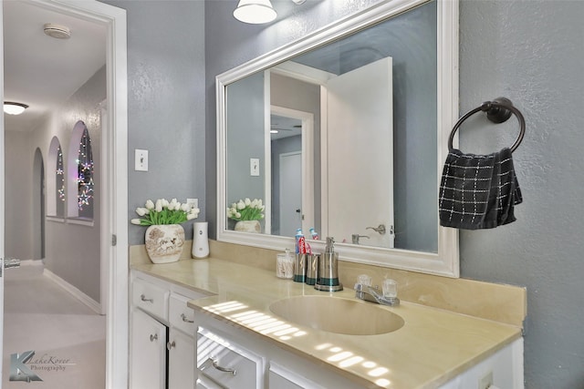 bathroom featuring vanity