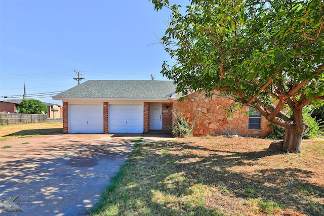 view of front of house featuring a garage