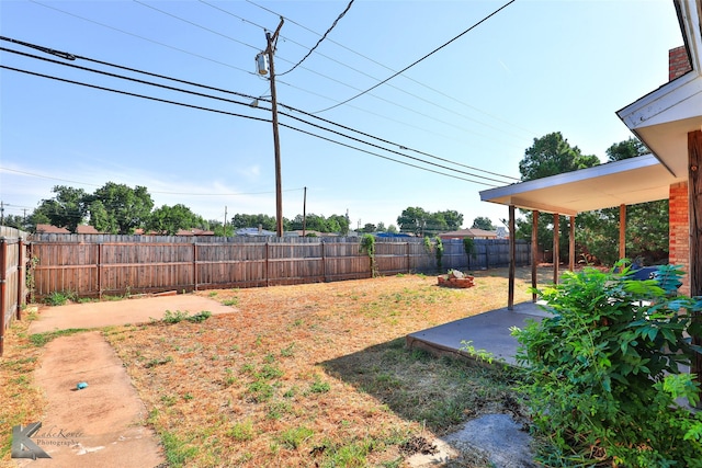 view of yard featuring a patio