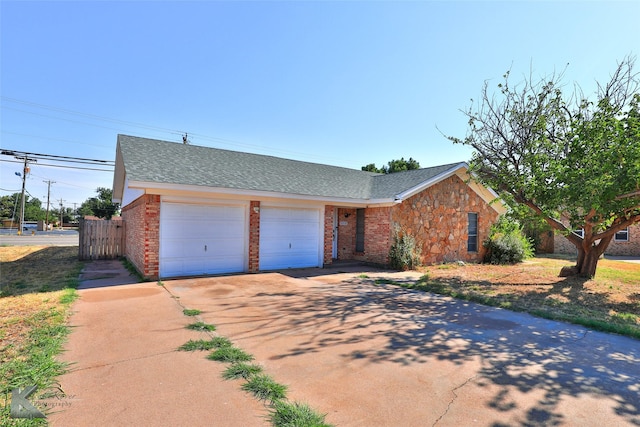 ranch-style house with a garage