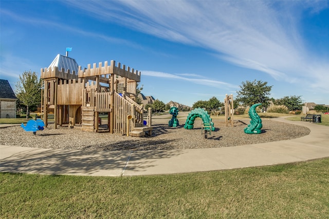 view of jungle gym