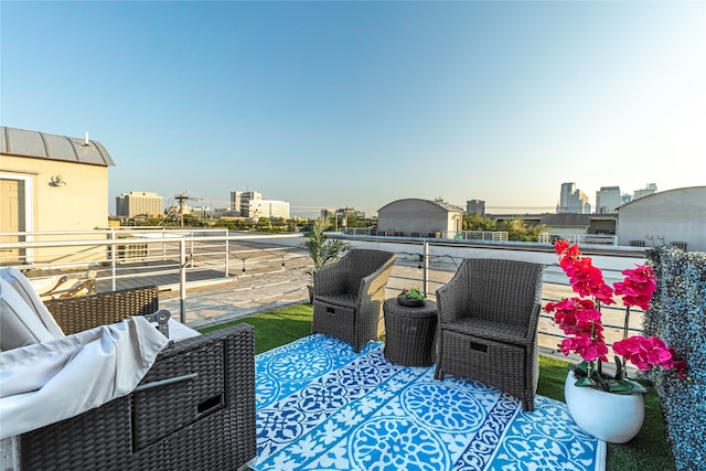 view of patio / terrace featuring a balcony