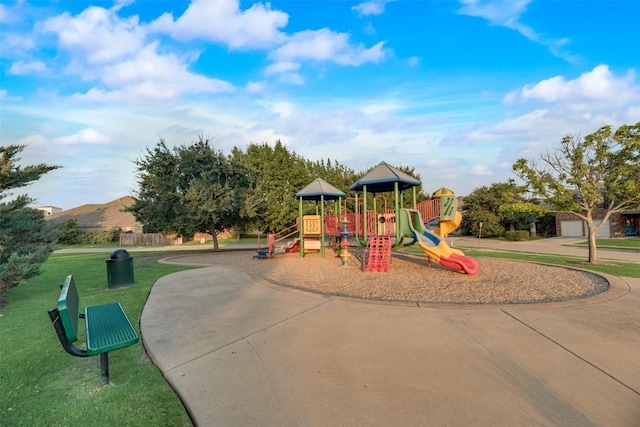 view of jungle gym