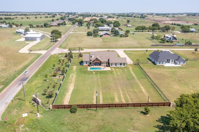 drone / aerial view featuring a rural view