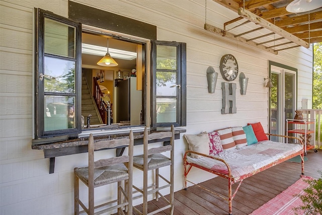 8716 County Road 1224a, Rio Vista, TX 76093 - wooden deck featuring a porch