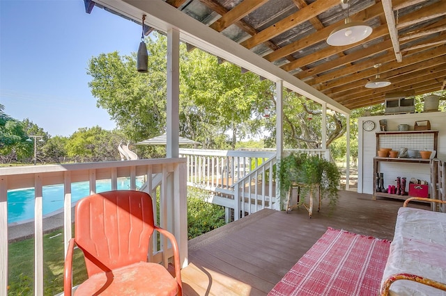 8716 County Road 1224a, Rio Vista, TX 76093 - view of wooden terrace
