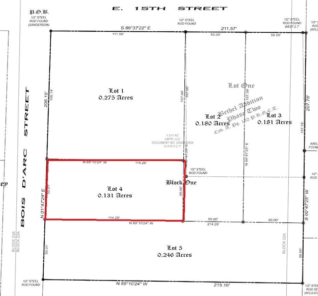 1320 Bois D Arc St, Bonham TX, 75418 land for sale