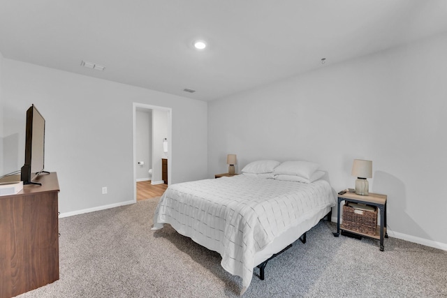 view of carpeted bedroom