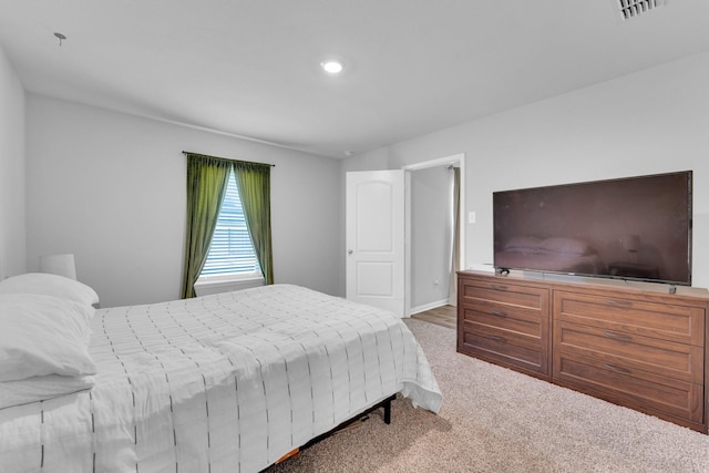 bedroom with carpet floors