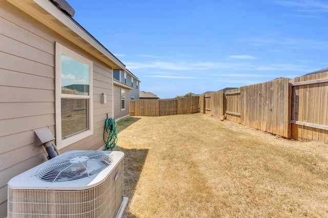 view of yard with cooling unit