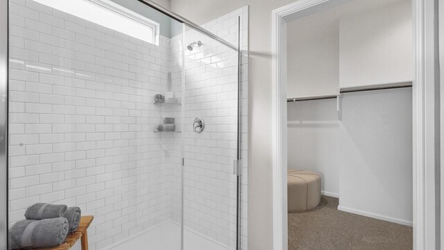 bathroom with an enclosed shower