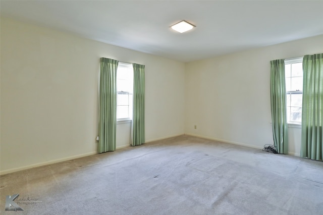 carpeted empty room featuring a wealth of natural light