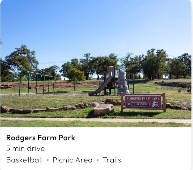 view of community jungle gym