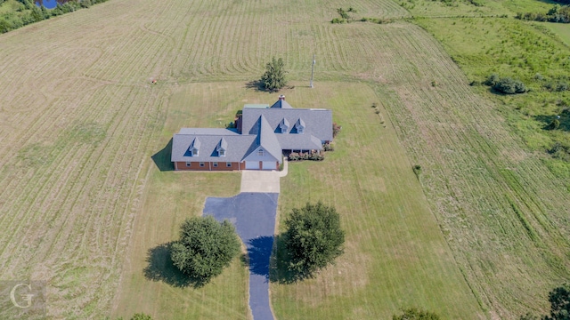 aerial view featuring a rural view