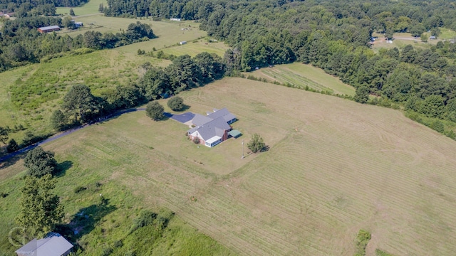 drone / aerial view with a rural view