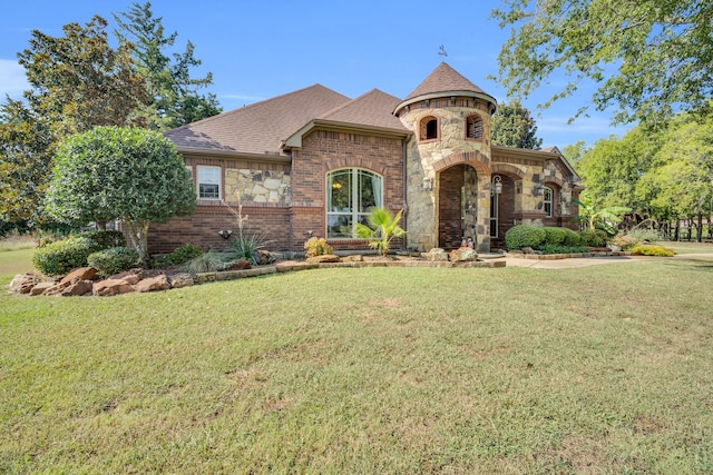 view of front of property with a front yard