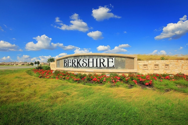 view of community sign