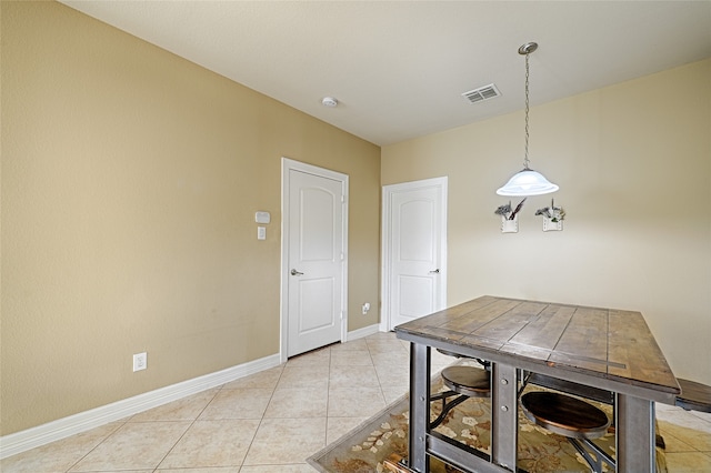 view of tiled dining room