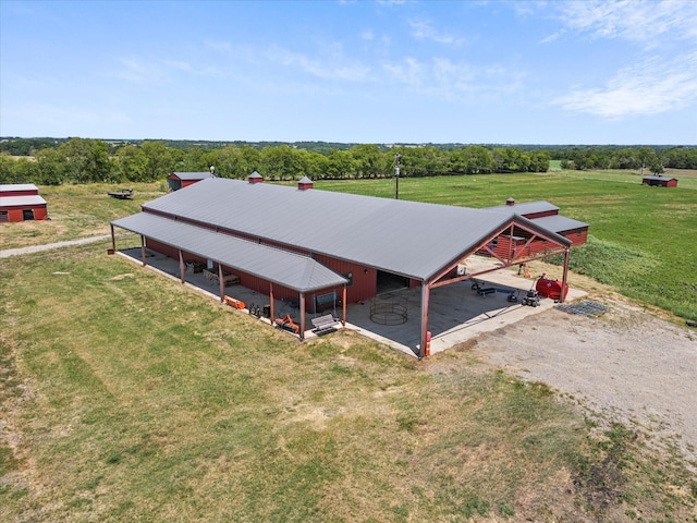 bird's eye view with a rural view