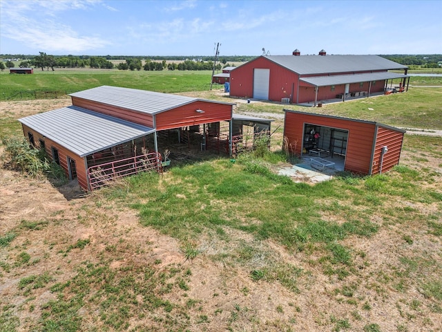 aerial view featuring a rural view